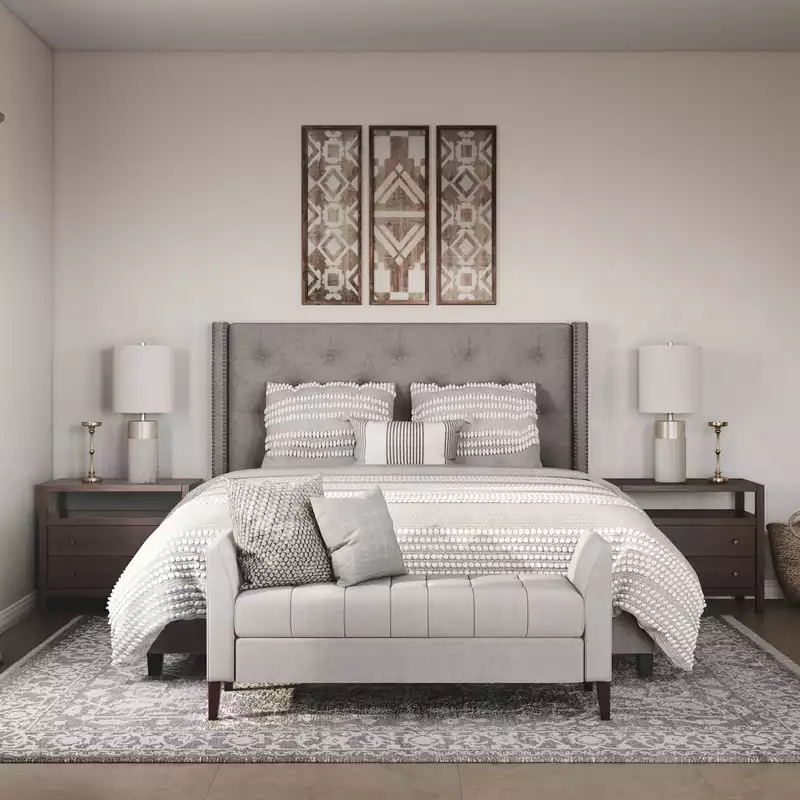 Industrial, Rustic Bedroom Design by Havenly Interior Designer Whitney