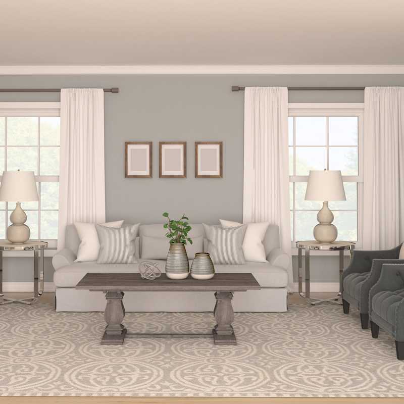 Farmhouse, Rustic Living Room Design by Havenly Interior Designer Meredith