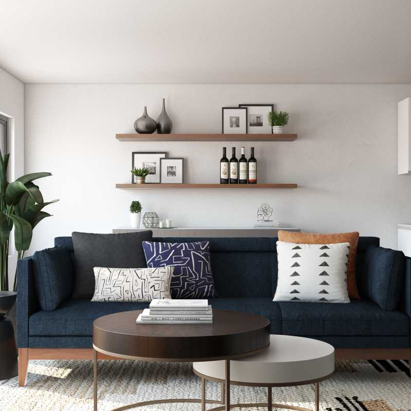 Contemporary, Modern, Industrial, Scandinavian Living Room Design by Havenly Interior Designer Carsey