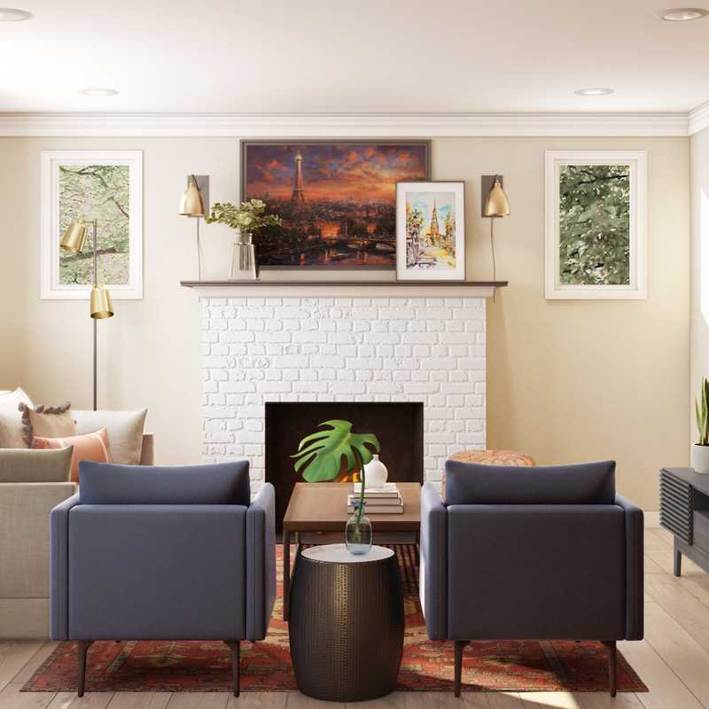 Eclectic, Bohemian, Vintage Living Room Design by Havenly Interior Designer Leah