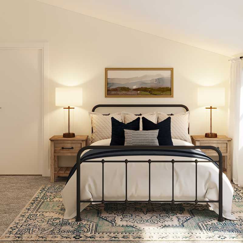 Contemporary, Farmhouse Bedroom Design by Havenly Interior Designer Michelle