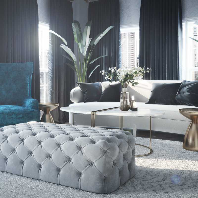 Eclectic Living Room Design by Havenly Interior Designer Julio