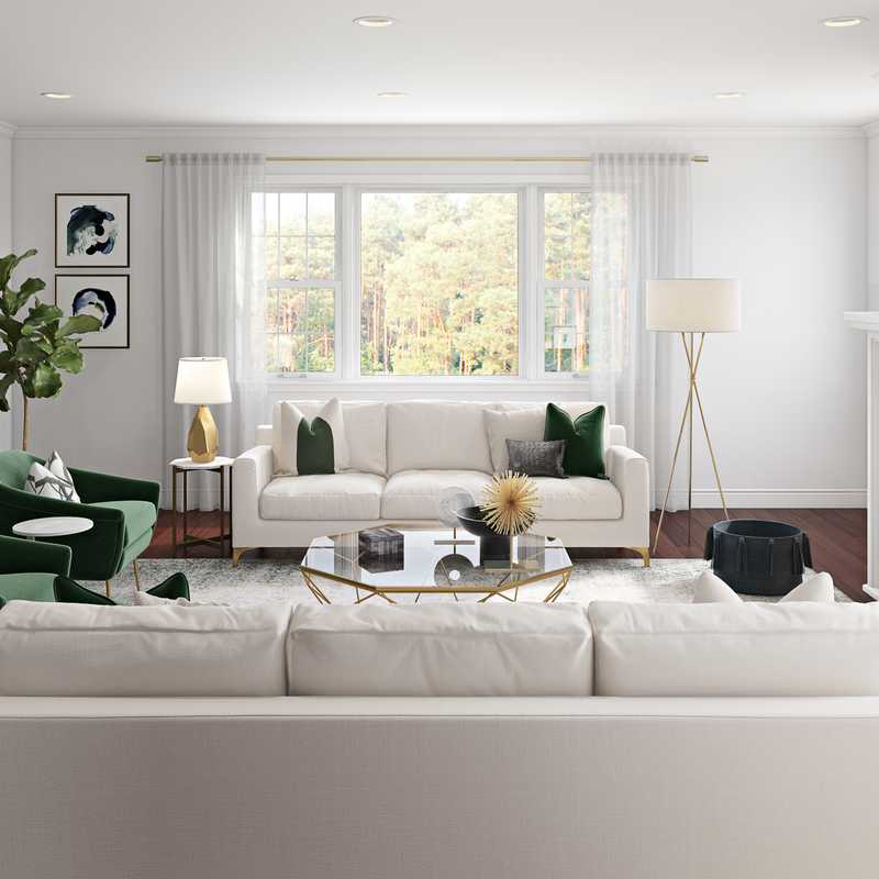 Modern Living Room Design by Havenly Interior Designer Karen
