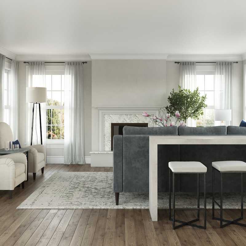 Glam Living Room Design by Havenly Interior Designer Brittani