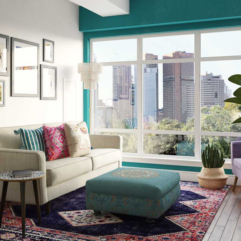 Eclectic, Global Living Room Design by Havenly Interior Designer Natalie