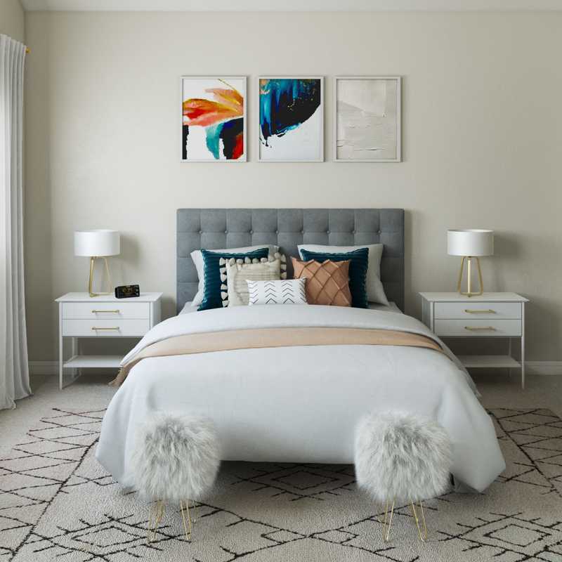 Modern, Classic, Glam, Transitional Bedroom Design by Havenly Interior Designer Hayley