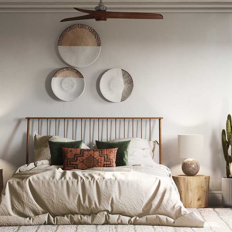 Modern, Bohemian, Global, Minimal, Scandinavian Bedroom Design by Havenly Interior Designer Sarah