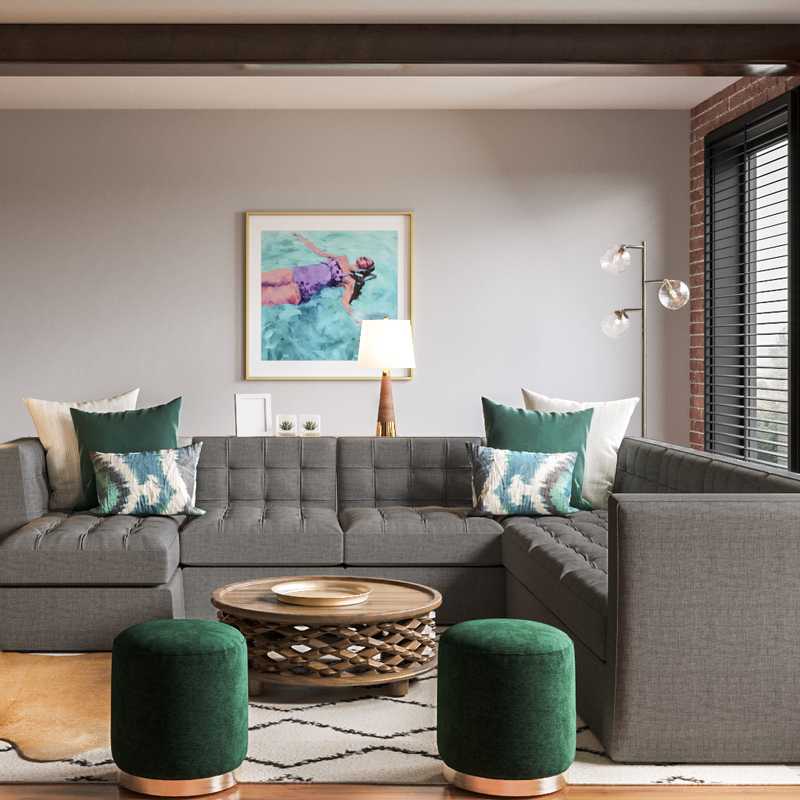 Modern, Eclectic, Glam Living Room Design by Havenly Interior Designer Aleena