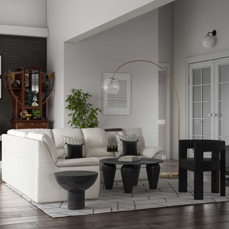 Contemporary, Eclectic, Minimal Living Room Design by Havenly Interior Designer Marlene