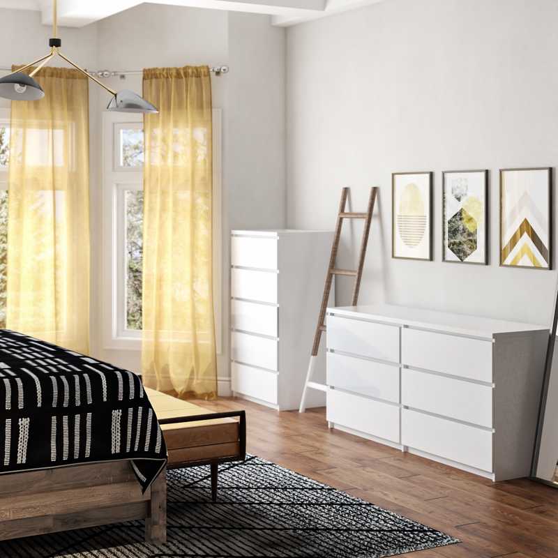 Bohemian, Minimal, Scandinavian Bedroom Design by Havenly Interior Designer Vaishali