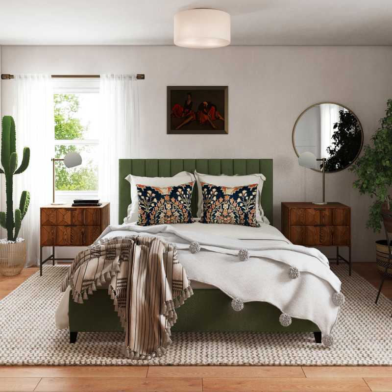Eclectic, Transitional Bedroom Design by Havenly Interior Designer Emily