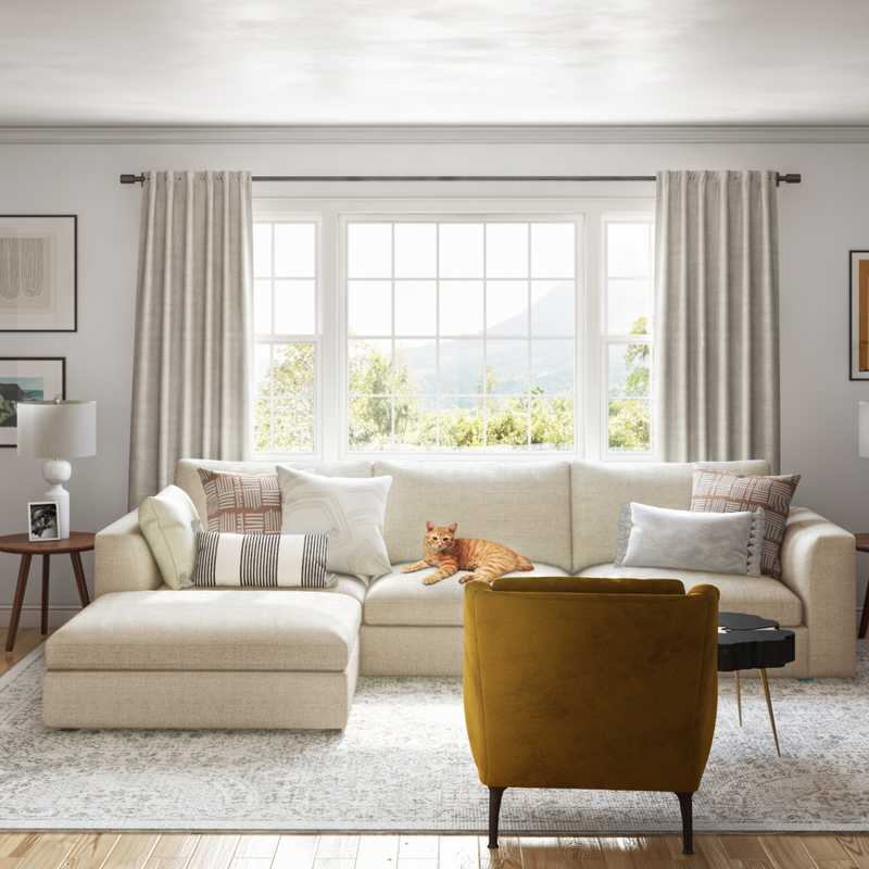 Eclectic, Bohemian Living Room Design by Havenly Interior Designer Natalie