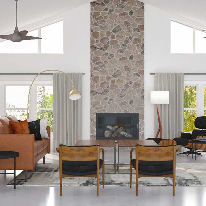 Eclectic, Midcentury Modern, Scandinavian Living Room Design by Havenly Interior Designer Anny