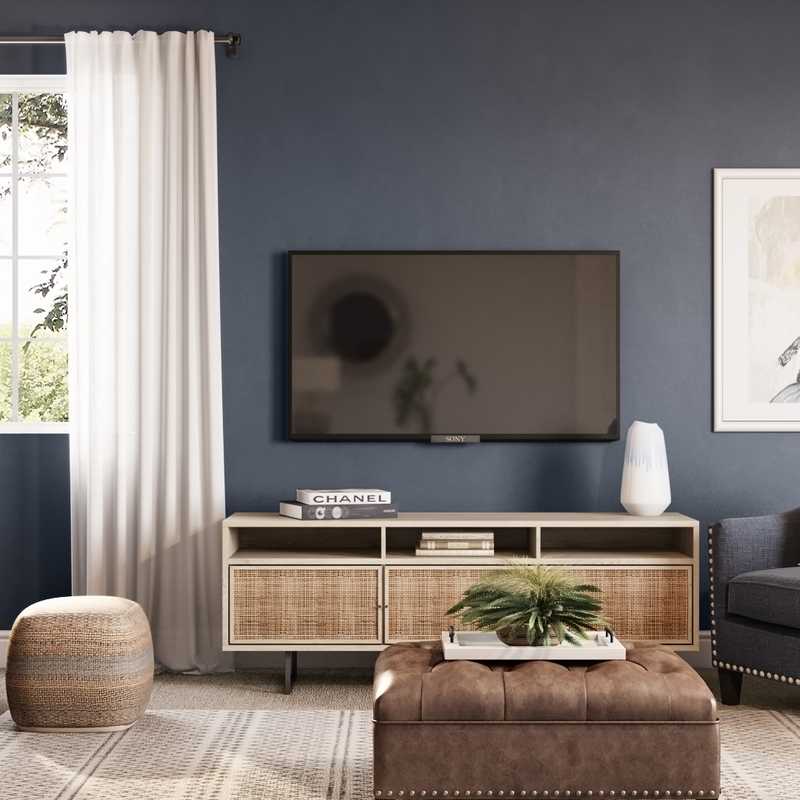 Classic, Glam, Rustic, Preppy Living Room Design by Havenly Interior Designer Amanda