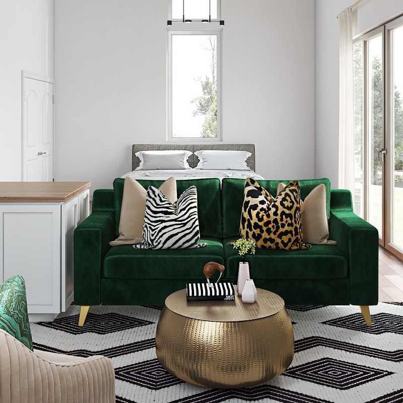 Eclectic, Glam, Global Living Room Design by Havenly Interior Designer Lydia