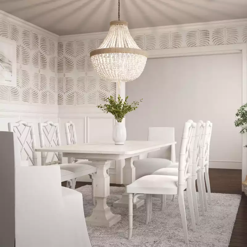 Coastal Dining Room Design by Havenly Interior Designer Kelsey
