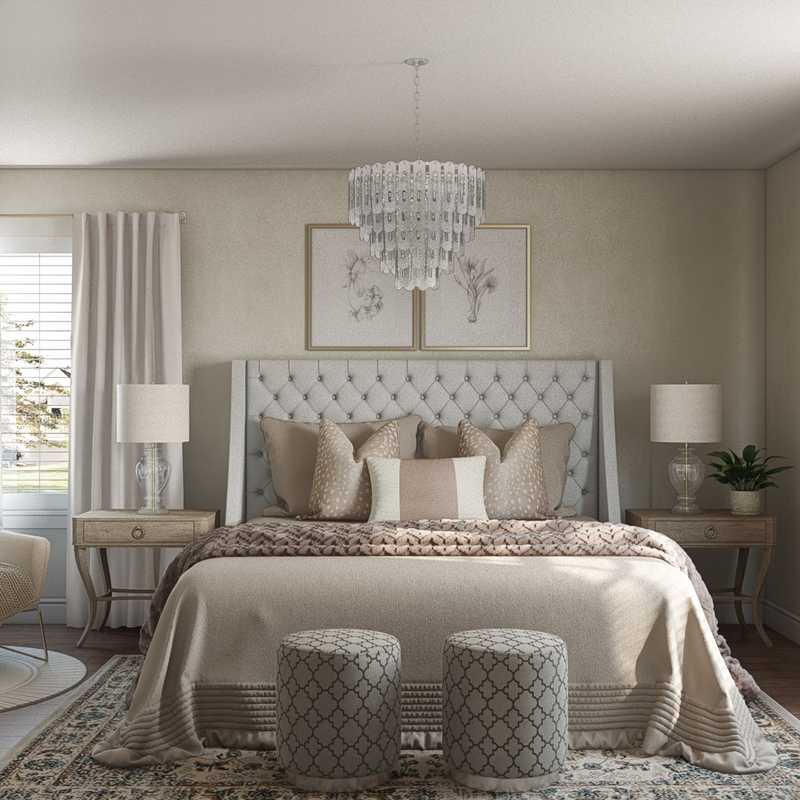 Classic, Coastal, Glam, Traditional Bedroom Design by Havenly Interior Designer Emily