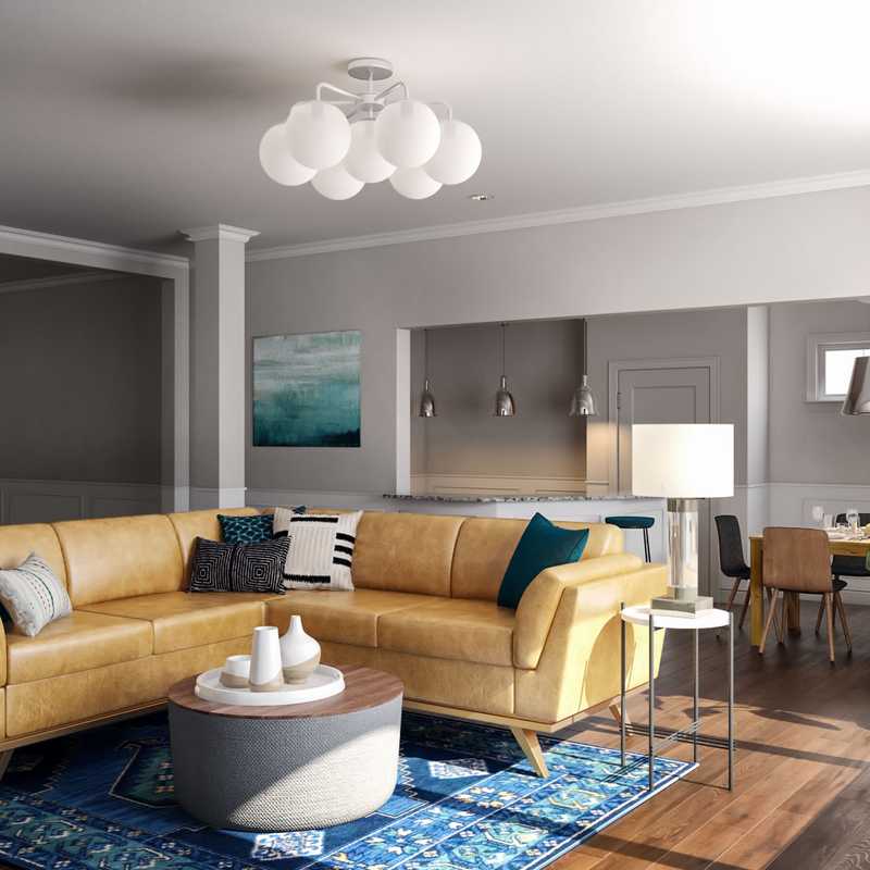 Modern, Bohemian, Global Living Room Design by Havenly Interior Designer Madison