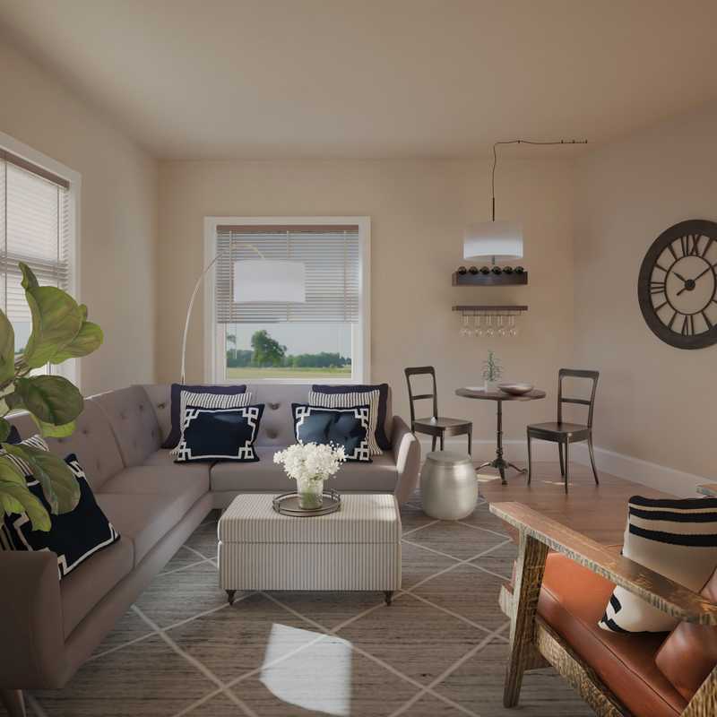 Eclectic, Minimal Living Room Design by Havenly Interior Designer Alissa