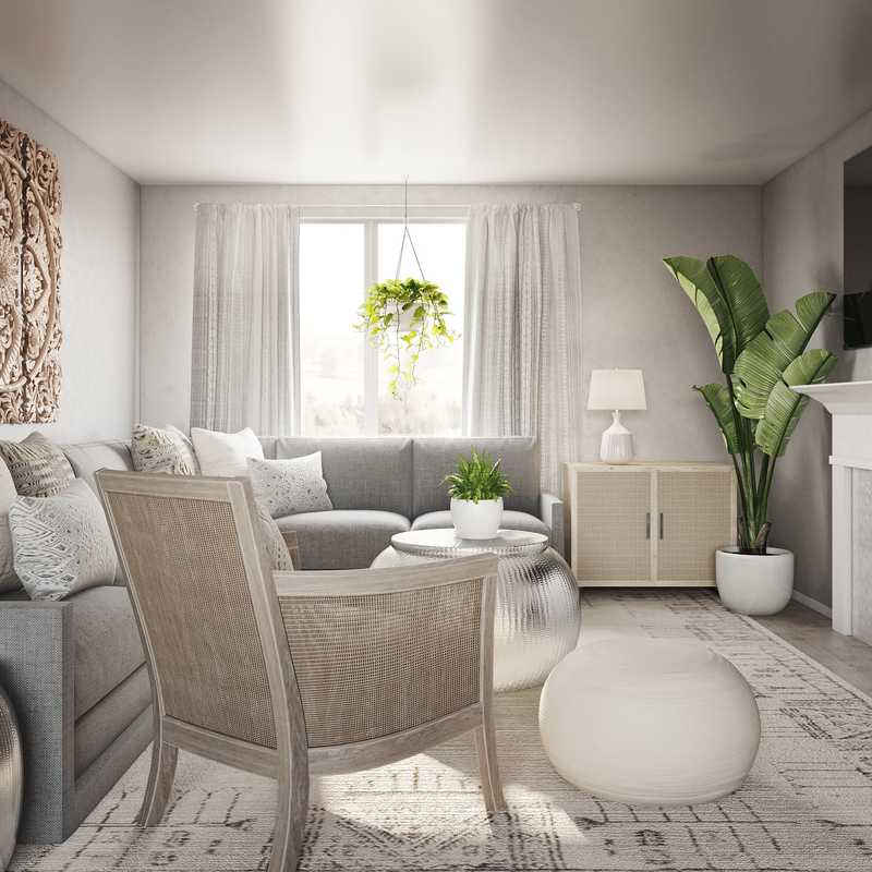 Eclectic, Rustic, Scandinavian Living Room Design by Havenly Interior Designer Hayley