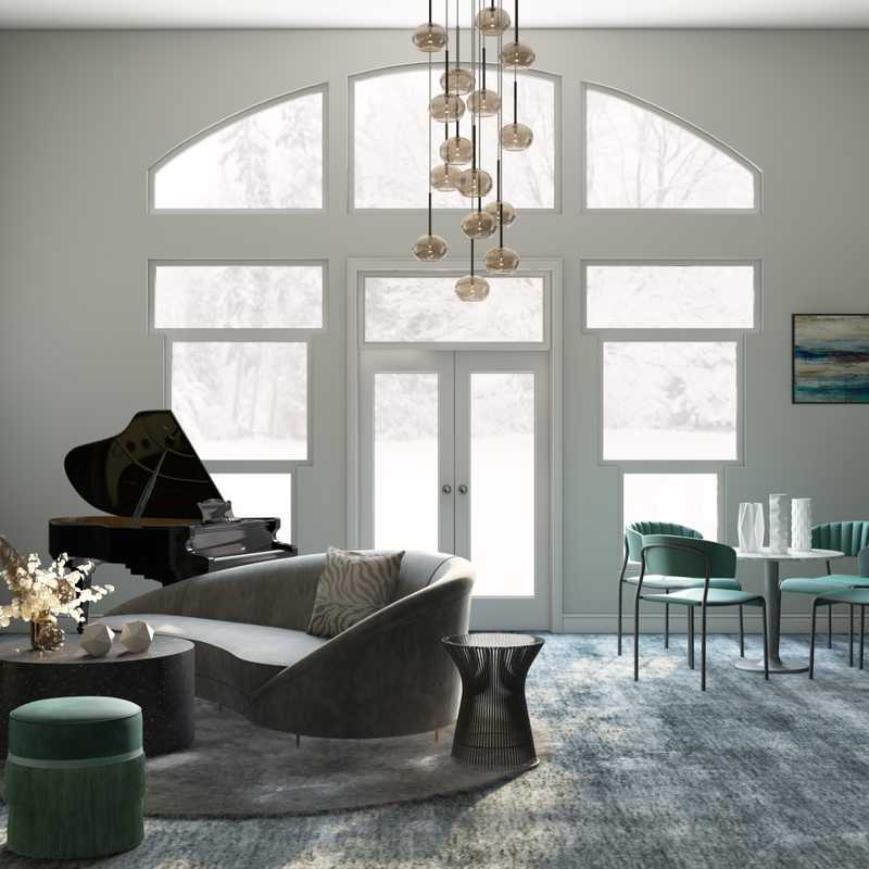 Modern, Eclectic, Glam Living Room Design by Havenly Interior Designer Waleska