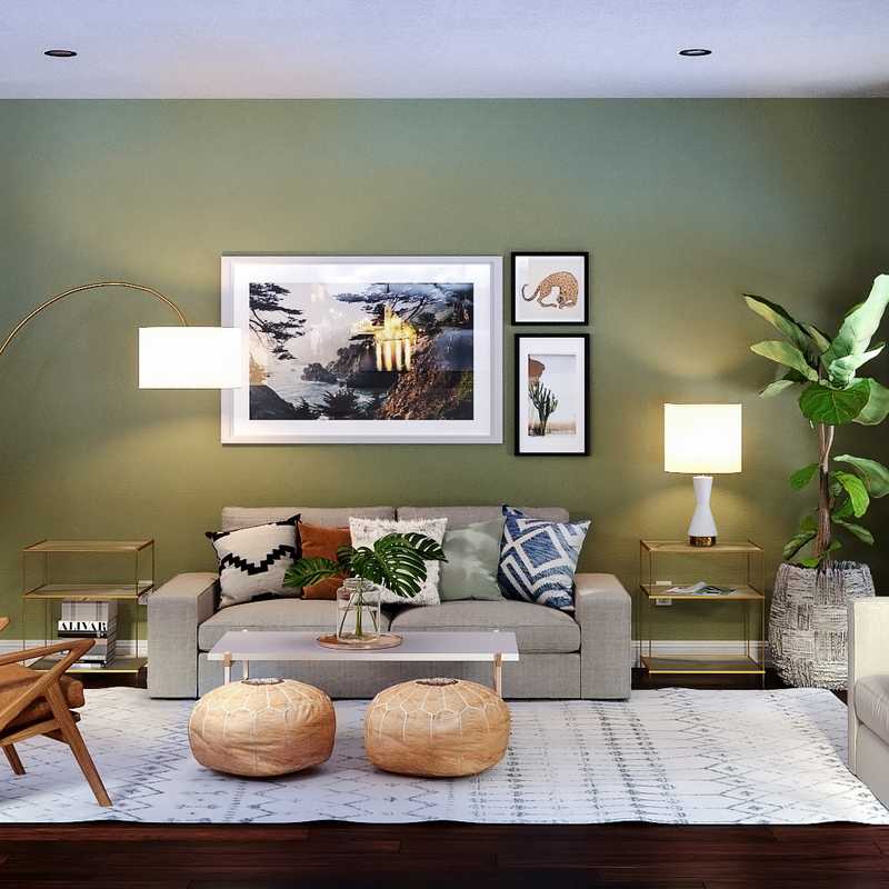 Modern, Bohemian, Scandinavian Living Room Design by Havenly Interior Designer Alex