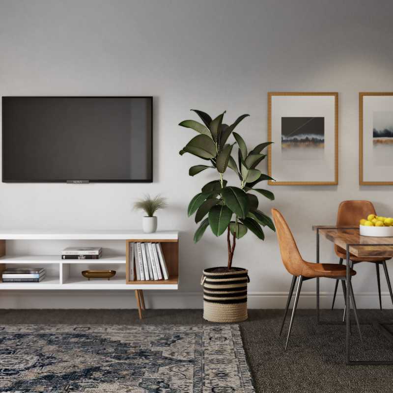 Bohemian, Farmhouse, Midcentury Modern, Scandinavian Living Room Design by Havenly Interior Designer Kelly