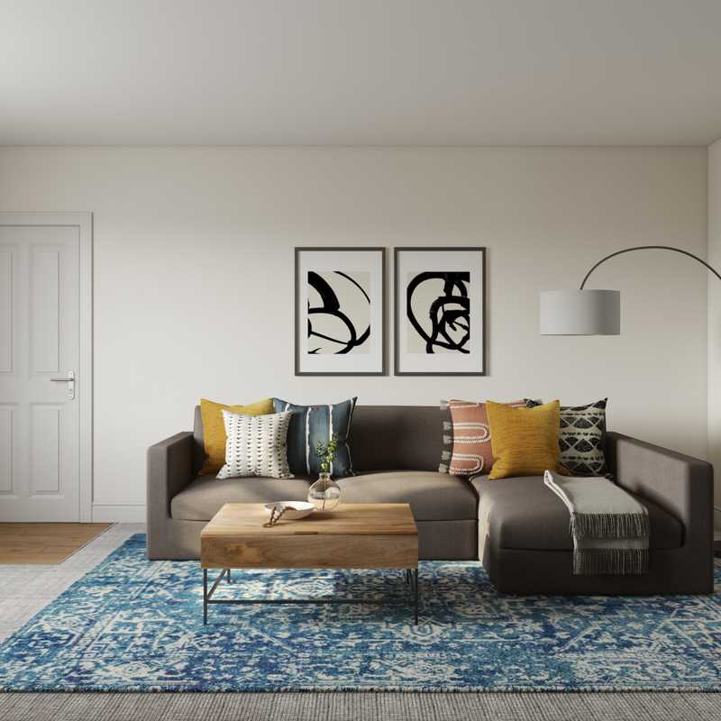Contemporary, Modern Living Room Design by Havenly Interior Designer Sarah