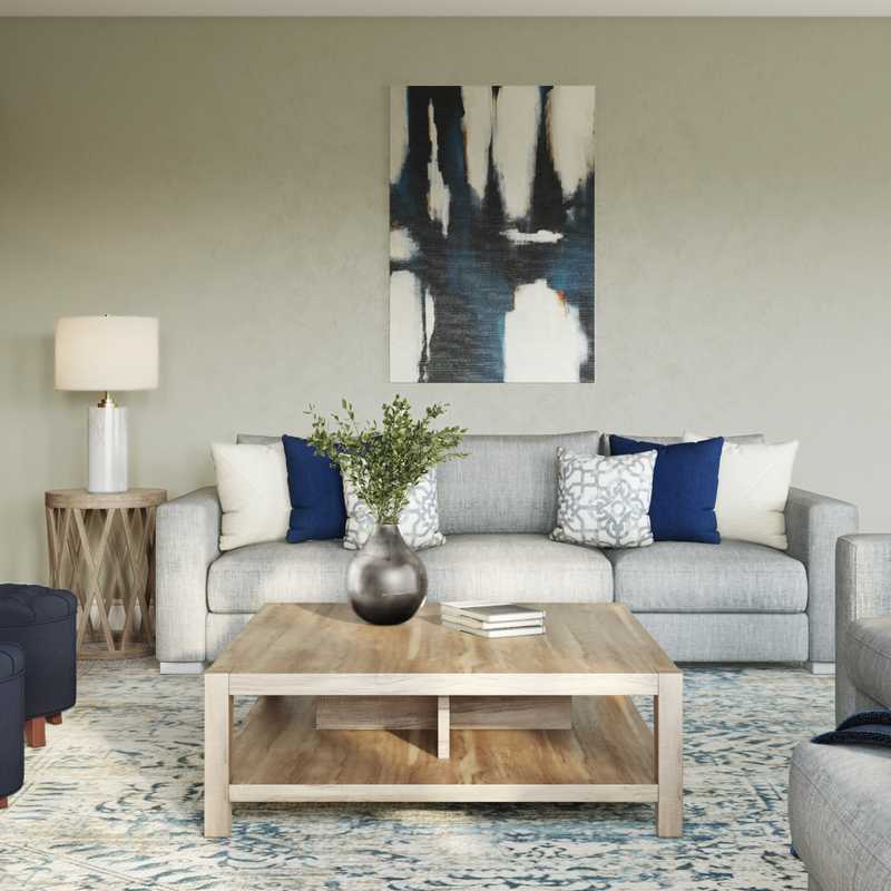 Farmhouse Living Room Design by Havenly Interior Designer Merna