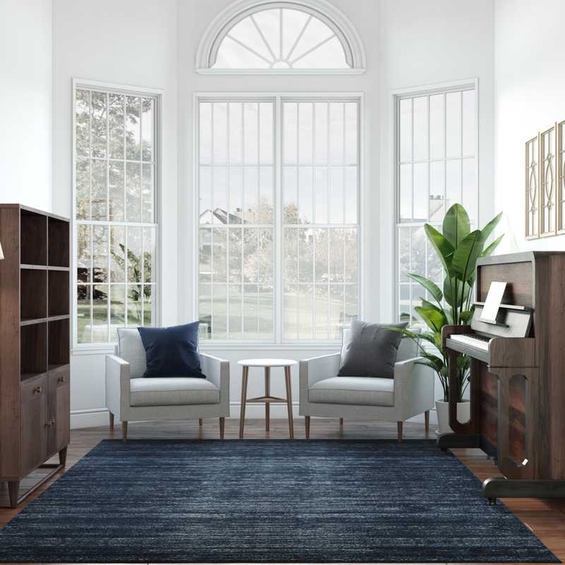 Modern, Classic, Midcentury Modern, Scandinavian Living Room Design by Havenly Interior Designer Seireen