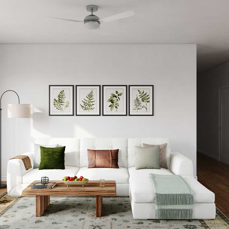 Eclectic, Midcentury Modern Living Room Design by Havenly Interior Designer Ash