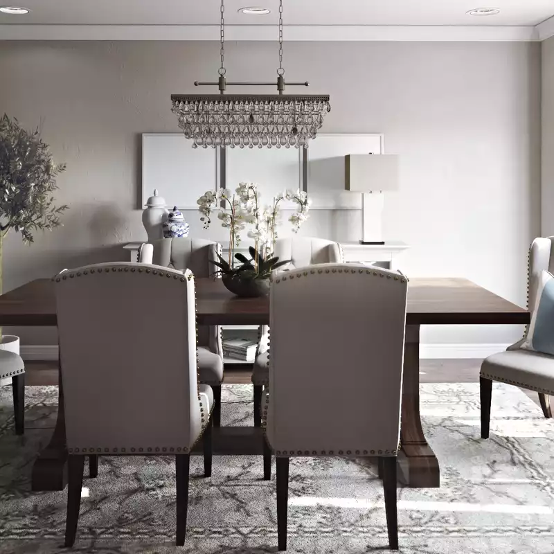 Classic, Transitional Dining Room Design by Havenly Interior Designer Libby