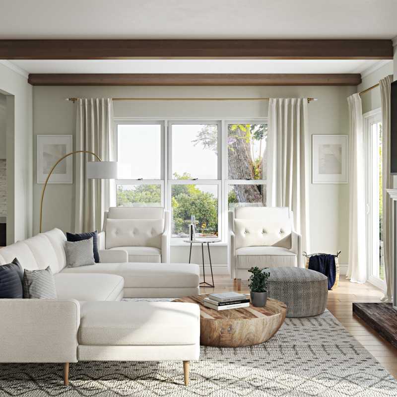 Modern, Bohemian, Minimal, Scandinavian Living Room Design by Havenly Interior Designer Brit
