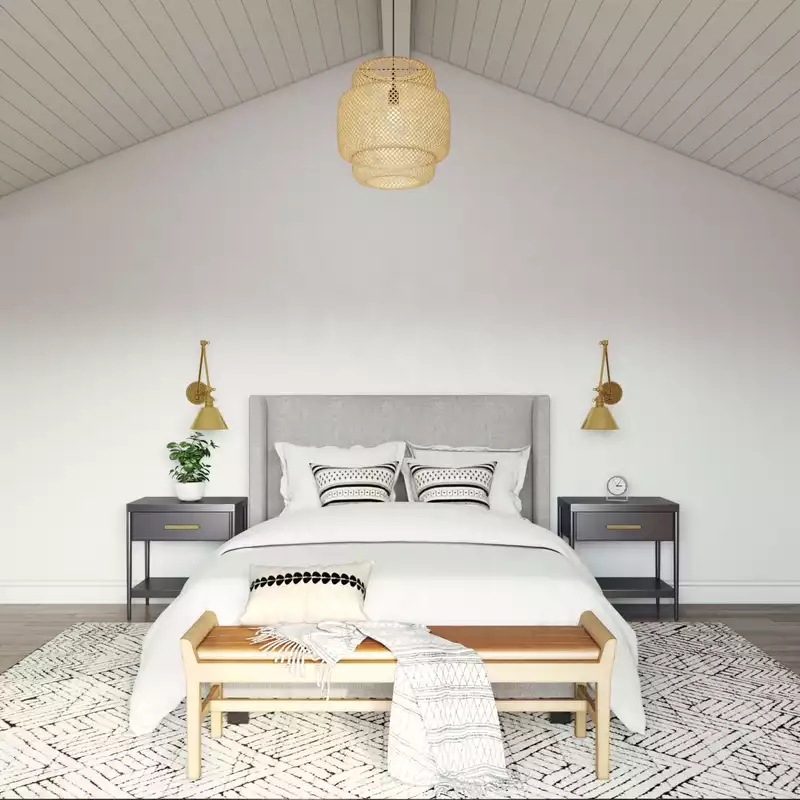 Modern, Bohemian, Scandinavian Bedroom Design by Havenly Interior Designer Andrea