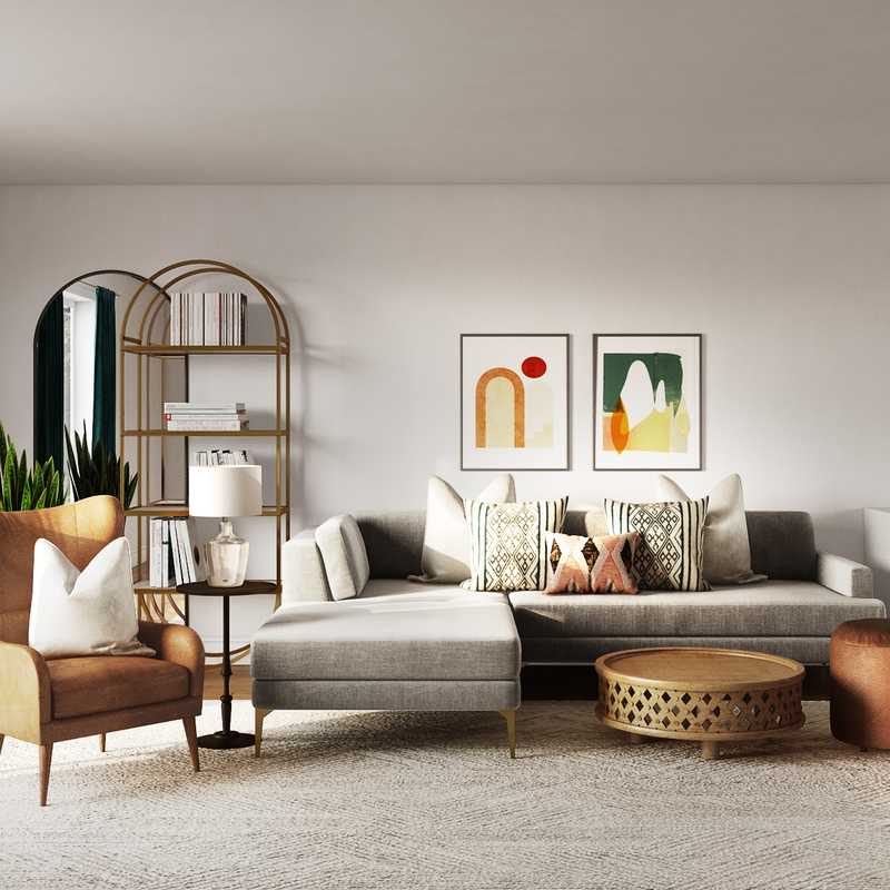 Midcentury Modern Living Room Design by Havenly Interior Designer Shirley