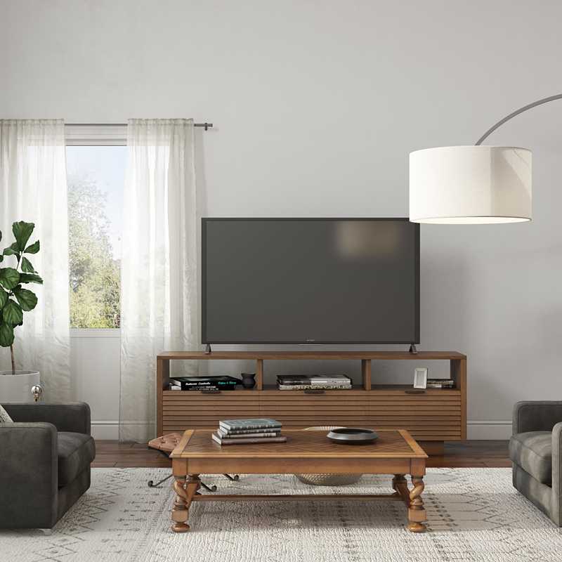 Modern, Industrial Living Room Design by Havenly Interior Designer Ryan