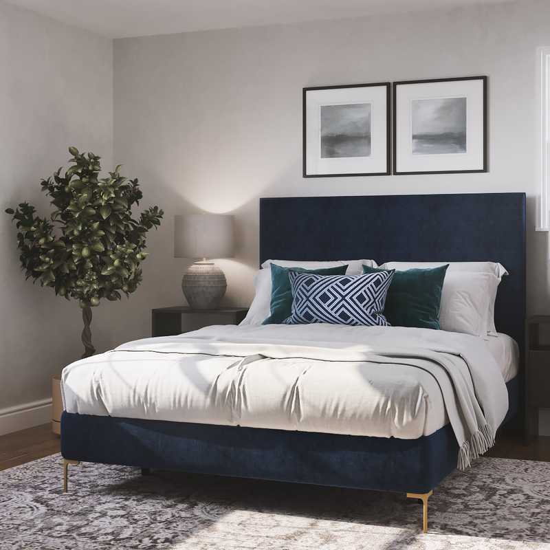 Contemporary, Midcentury Modern Bedroom Design by Havenly Interior Designer Anna
