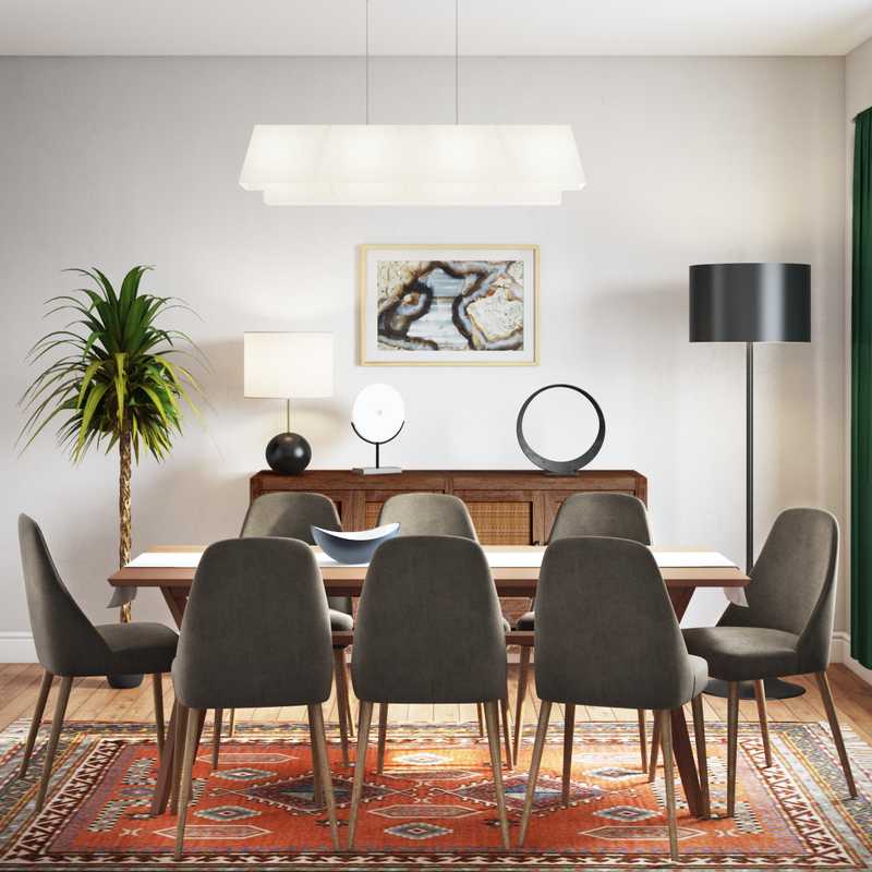 Eclectic, Bohemian Dining Room Design by Havenly Interior Designer Aleena