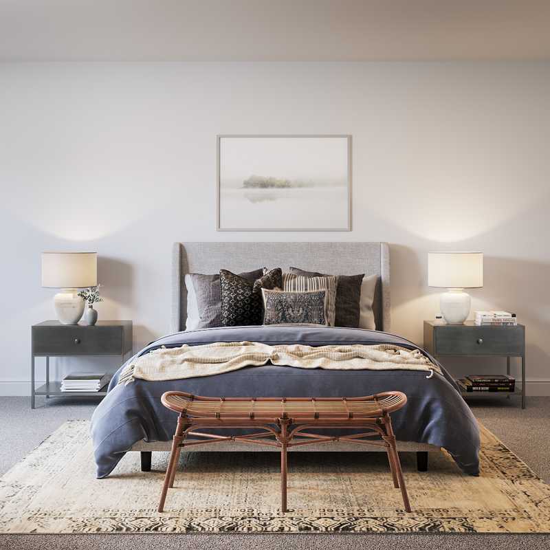 Contemporary, Eclectic, Bohemian Bedroom Design by Havenly Interior Designer Sarah