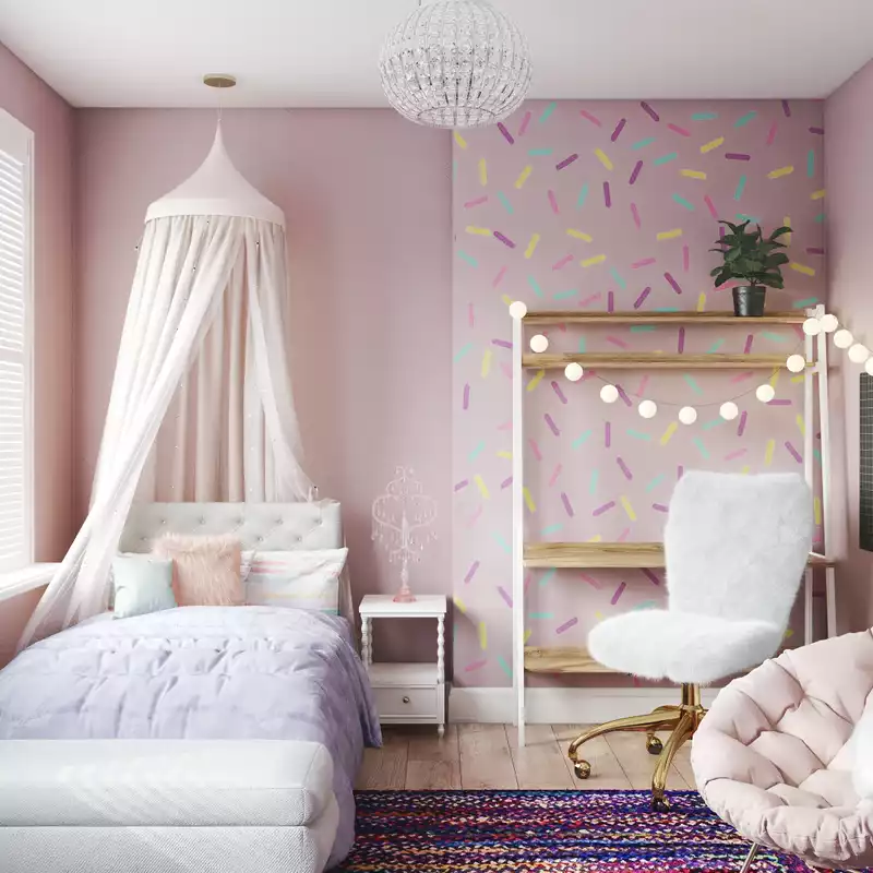 Modern, Glam, Midcentury Modern Bedroom Design by Havenly Interior Designer Maha