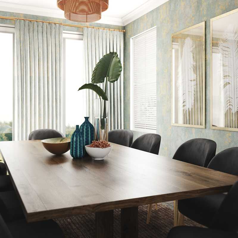 Contemporary, Eclectic, Midcentury Modern Dining Room Design by Havenly Interior Designer Apoovra