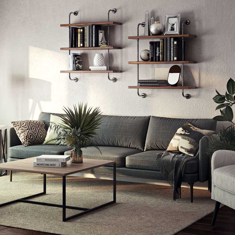 Modern, Rustic Living Room Design by Havenly Interior Designer Tabithalynn