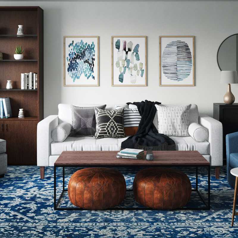 Modern, Coastal Living Room Design by Havenly Interior Designer Dani