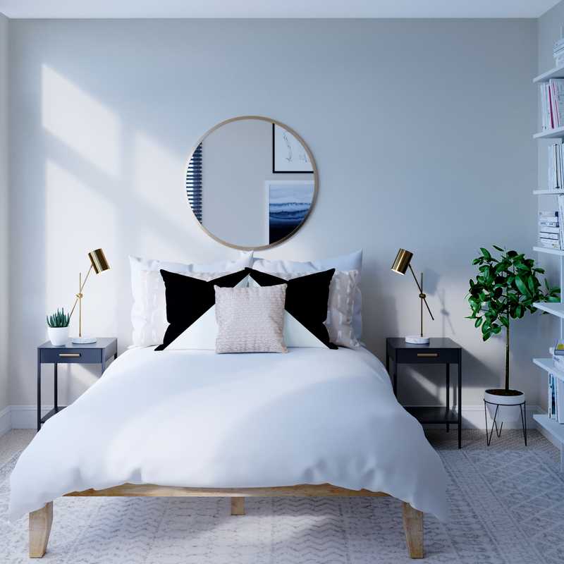 Bohemian, Midcentury Modern, Minimal Bedroom Design by Havenly Interior Designer Amy