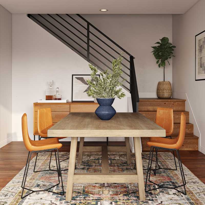 Contemporary, Bohemian Dining Room Design by Havenly Interior Designer Kelly