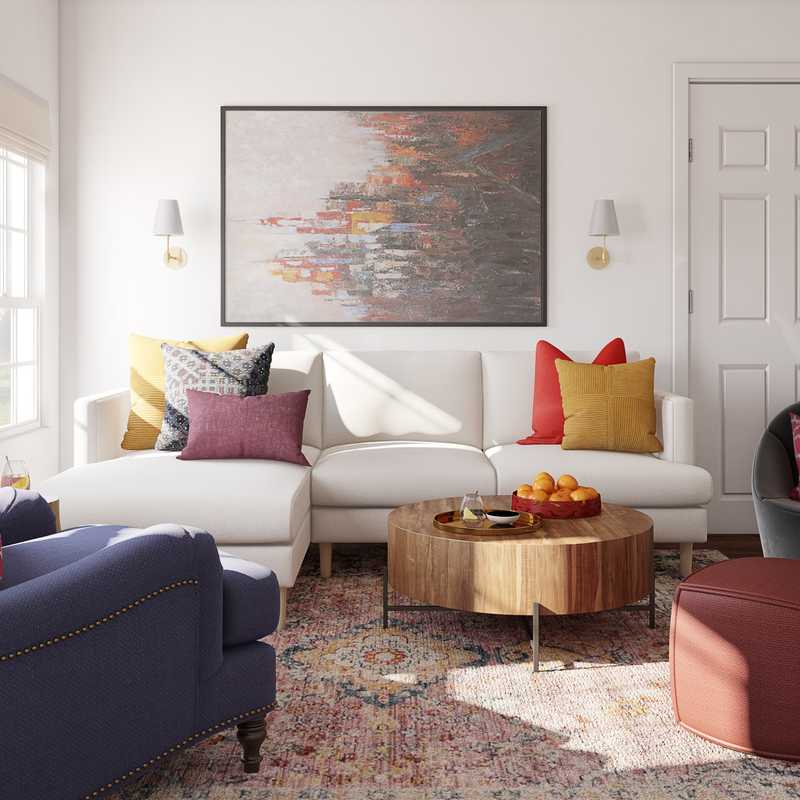 Eclectic, Bohemian Living Room Design by Havenly Interior Designer Patrice