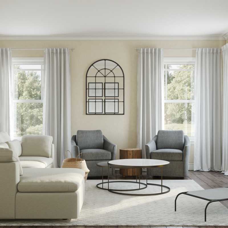 Contemporary, Modern, Bohemian Living Room Design by Havenly Interior Designer Nicole