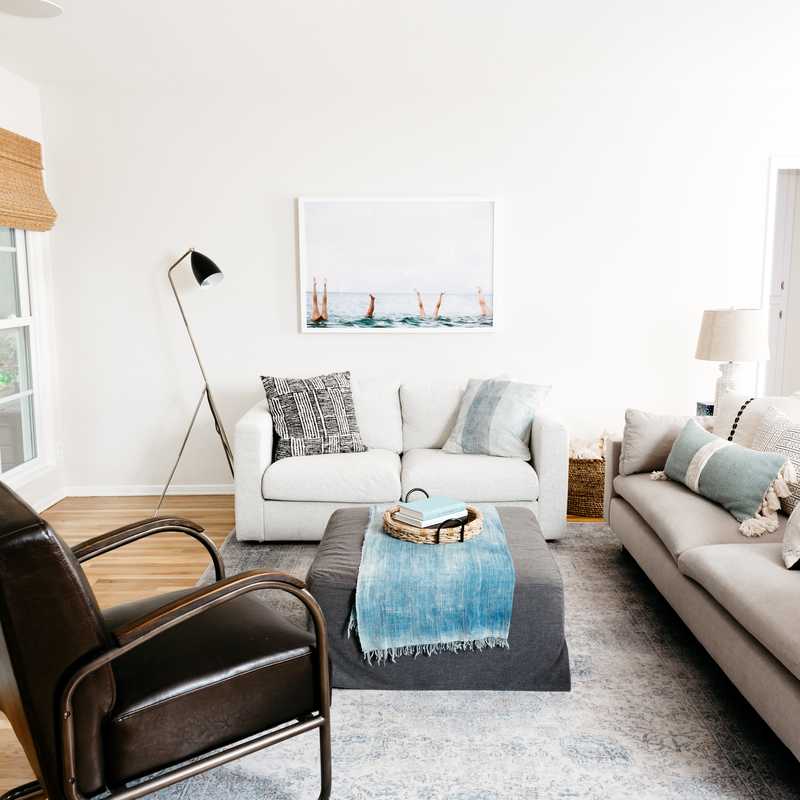Modern, Eclectic, Bohemian Living Room Design by Havenly Interior Designer Sarah