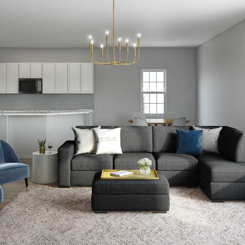 Modern, Glam Living Room Design by Havenly Interior Designer Stephanie