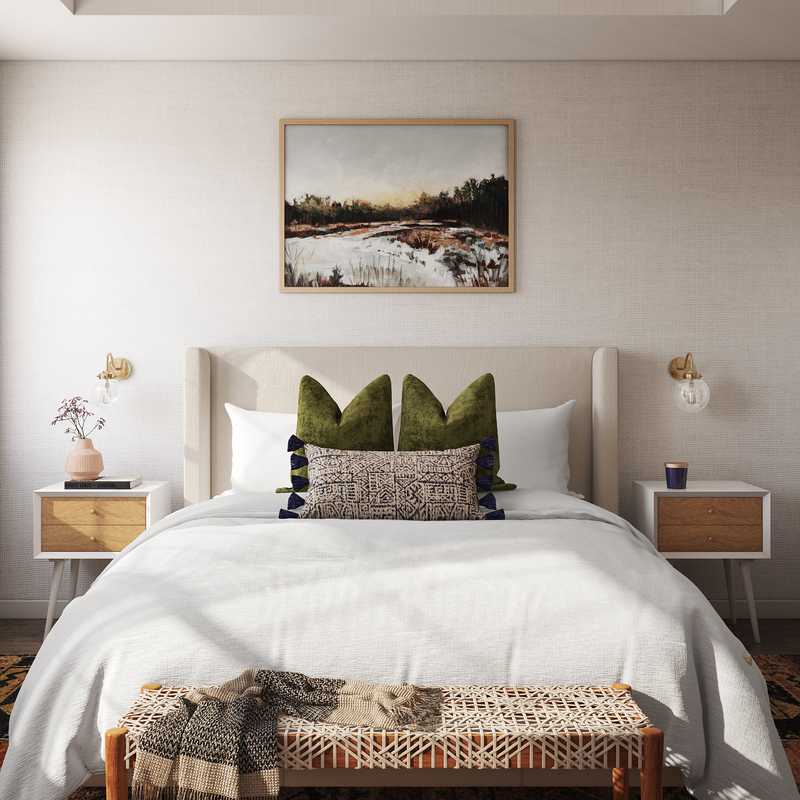 Eclectic, Bohemian, Coastal Bedroom Design by Havenly Interior Designer Kelly